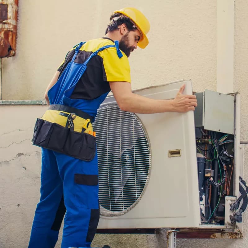 Limpieza unidad exterior aire acondicionado